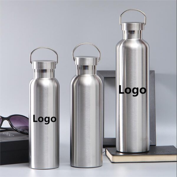 Custom Stainless Steel Water Bottle with Carry Loop Lid