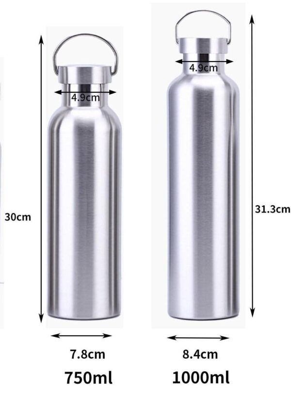 Custom Stainless Steel Water Bottle with Carry Loop Lid