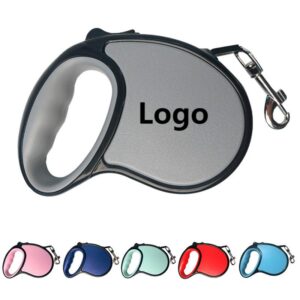 Custom Retractable Dog Leash with Ergonomic Handle and Logo