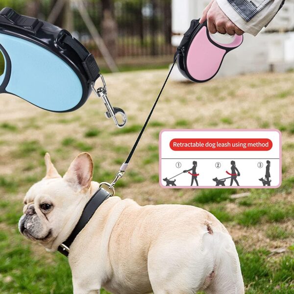 Custom Retractable Dog Leash with Ergonomic Handle and Logo