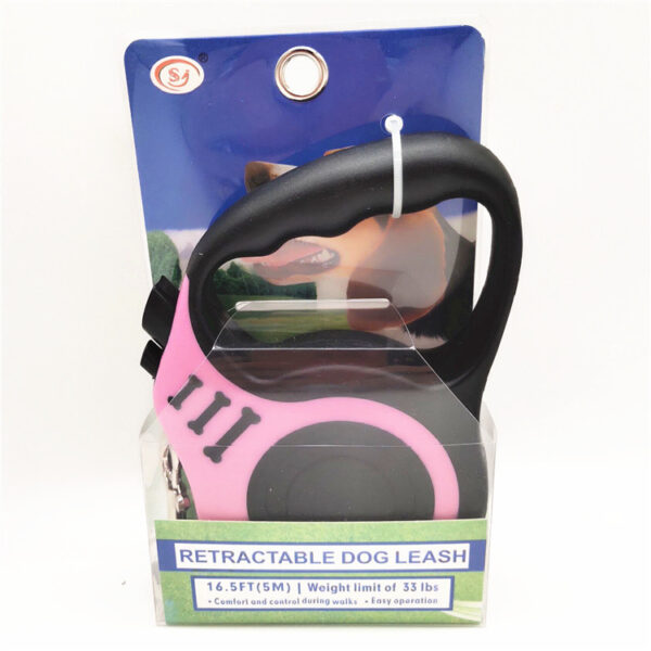 Custom Retractable Dog Leash with Soft Grip Handle and Logo