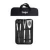 BPAS027-01 Kundenspezifisches 3-teiliges BBQ-Grillwerkzeug-Set mit Tragetasche