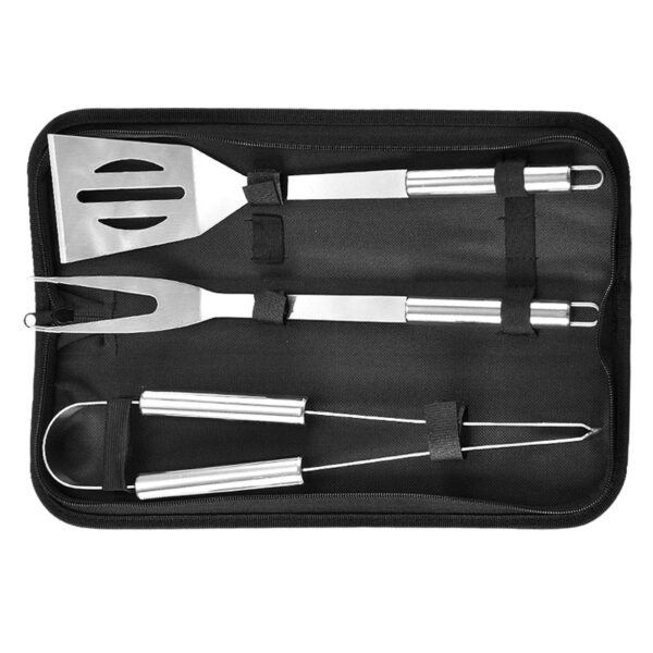BPAS027-02 Kundenspezifisches 3-teiliges BBQ-Grillwerkzeug-Set mit Tragetasche