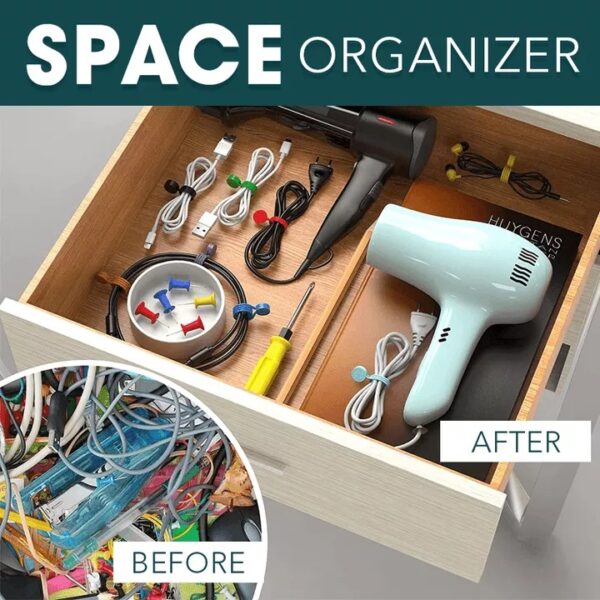 BPAS033-05 Custom Silicone Magnetic Cable Organizer Tie for Earphones Cords Keys and Daily Storage