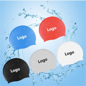 Touca de natação de silicone personalizada com logótipo