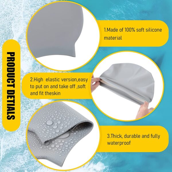 BPAS037-02 Touca de natação de silicone personalizada com logótipo