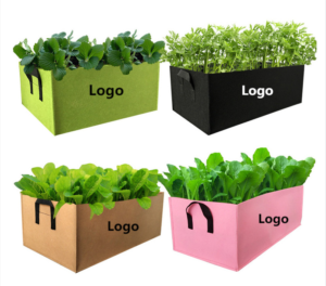 BPAS040-01 Custom Rectangular Felt Grow Bag Planter Box