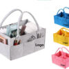 BPAS045-01 Custom Felt Diaper Caddy Organizer Tote