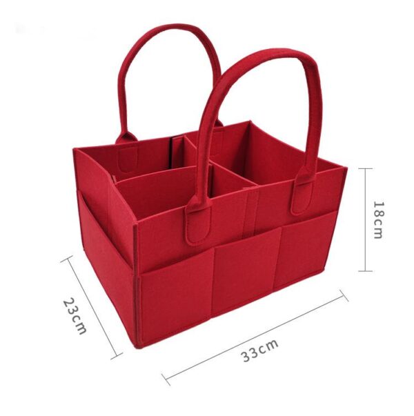 BPAS045-04 Custom Felt Diaper Caddy Organizer Tote