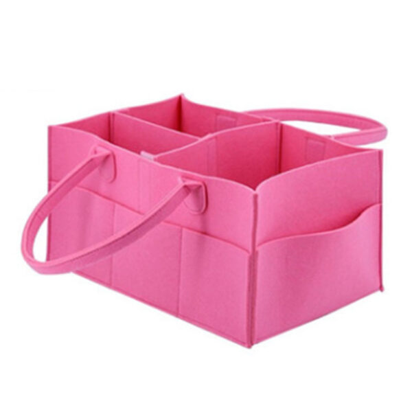 BPAS045-09 Custom Felt Diaper Caddy Organizer Tote