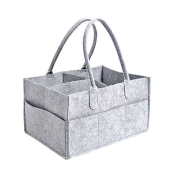 BPAS045-10 Custom Felt Diaper Caddy Organizer Tote