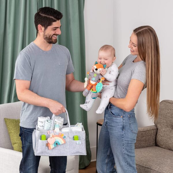 حافظة حفاضات أطفال مصنوعة من اللباد المخصص مع جيب بسحاب