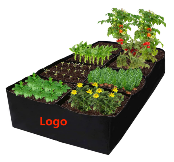 BPAS048-01 Custom Rectangular Felt Raised Garden Bed Planter