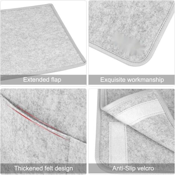 BPAS048-02 カスタム・カップホルダー付きフェルト製ベッドサイド収納キャディー