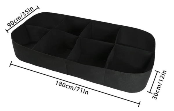 BPAS048-04 Custom Rectangular Felt Raised Garden Bed Planter