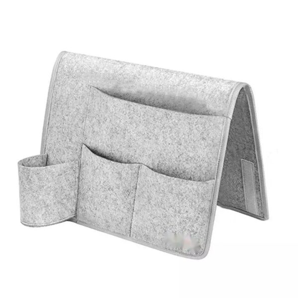 BPAS048-07 カスタム・カップホルダー付きフェルト製ベッドサイド収納キャディー