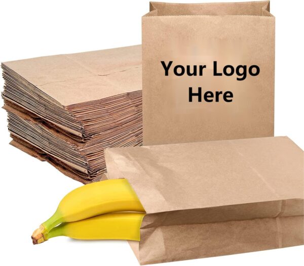 BPAS049-01 Individuelle Kraftpapiertüte mit flachem Boden