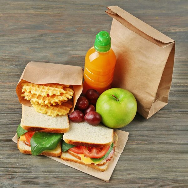 BPAS049-05 Individuelle Kraftpapiertüte mit flachem Boden