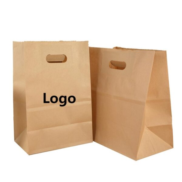 BPAS050-01 Custom Die-Cut Handle Kraft Paper Bag