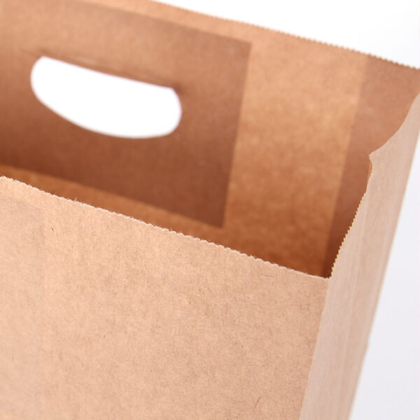 BPAS050-02 Custom Die-Cut Handle Kraft Paper Bag