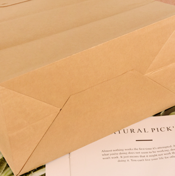 BPAS050-03 Custom Die-Cut Handle Kraft Paper Bag