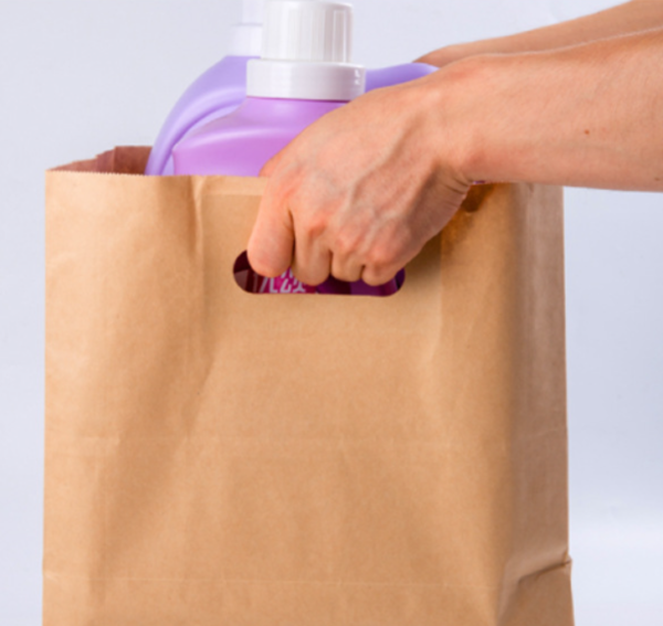 BPAS050-04 Custom Die-Cut Handle Kraft Paper Bag