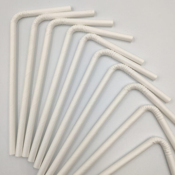 Custom Biodegradable Flexible Kraft Paper Straws with Logo Print