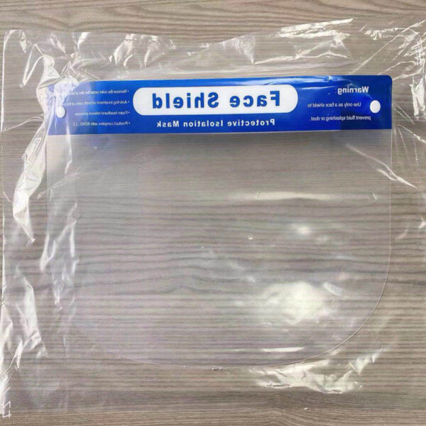 Visiera protettiva completa in PET trasparente -BPPP0044.4 Visiera protettiva completa su misura per il viso in PET trasparente con impronta del logo