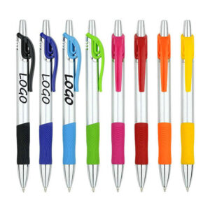 Click Action Ballpoint Pens With Rubber Grip -BPPP0025.1 Custom Click Action Ballpoint Pens with Rubber Grip and Logo Imprint