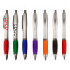 Custom Click Action Ballpoint Pen with Soft Rubber Grip and Logo Imprint