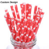 Custom Design Biodegradable Drinking Paper Straws with Logo Print
