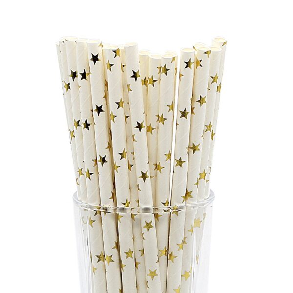 Custom Design Biodegradable Drinking Paper Straws with Logo Print