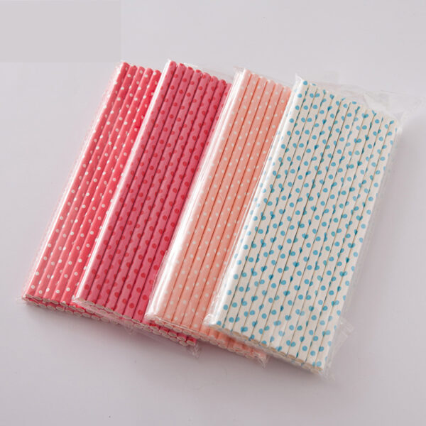 Custom Design Biodegradable Drinking Paper Straws with Logo Print
