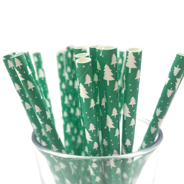 Custom Design Biodegradable Drinking Paper Straws with Logo Print