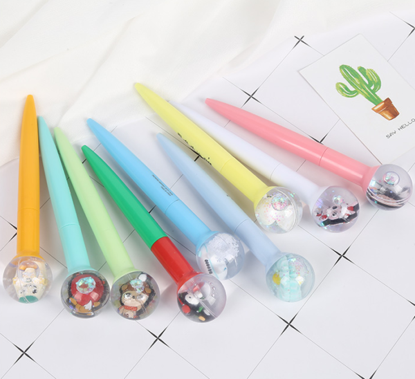 Custom Logo Liquid glitter floating filled Tip Ball Point Pen -BPPP0027.3 Custom Liquid Glitter Floating Ballpoint Pen with PVC Insert and Logo Imprint