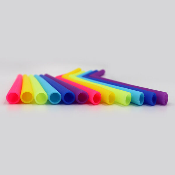 Palhinhas de silicone dobradas aprovadas pela FDA com logótipo personalizado -BPPP0054.4 Palhinhas de silicone dobradas personalizadas aprovadas pela FDA com impressão do logótipo