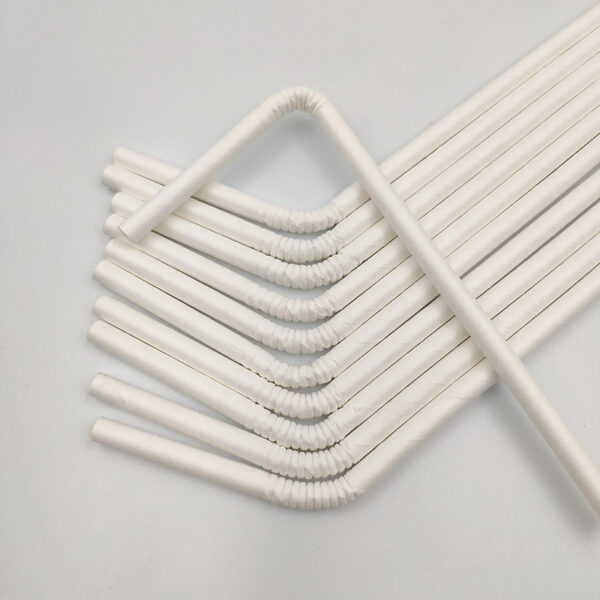 Custom Biodegradable Flexible Kraft Paper Straws with Logo Print