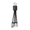 3 in 1 Braided Keychain Charging Cable with LED Laser Logo