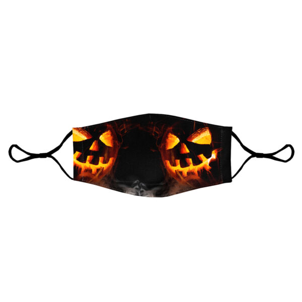 Custom Halloween Face Mask with Filter Pocket and Full Color Spooky Design