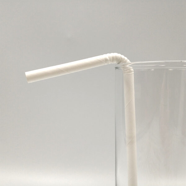 Custom Biodegradable Flexible Kraft Paper Straws with Logo Print