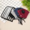 Máscara facial de válvula personalizada com bolso para filtro e proteção ocular amovível
