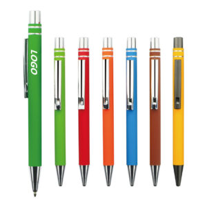 Metal push click action ball pen with custom logo -BPPP0050.1 Custom Metal Push Click Action Ball Pen with Logo Imprint