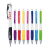 Custom Promotional Ballpoint Pens with Colored Grip and Logo Imprint