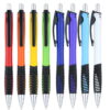 Custom Promotional Ballpoint Pens with Colored Grip and Logo Imprint