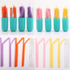 Custom Portable Silicone Straw & Cleaning Brush Kit in Capsule Case