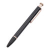 aluminium metal click action pen -BPPP0037.2 Custom Aluminium Metal Click Action Pen with Rose Gold Trim and Logo Imprint