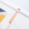 aluminium metal click action pen -BPPP0037.3 Custom Aluminium Metal Click Action Pen with Rose Gold Trim and Logo Imprint