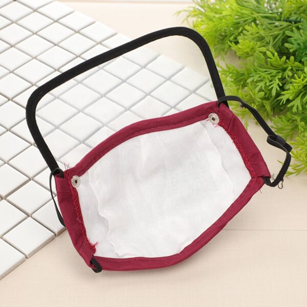 Máscara facial de válvula personalizada com bolso para filtro e proteção ocular amovível